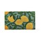 1'6"x2'6" Lemon Large Size Lemon Vine Print Rectangle Indoor and Outdoor Coir Door Welcome Mat Yellow on Blue Background